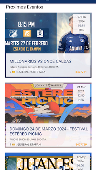 eticket Colombia Screenshot 2 - AppWisp.com eticket Colombia Screenshot 2 - AppWisp.com
