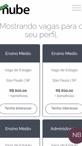 Nube Vagas Screenshot 2 - AppWisp.com Nube Vagas Screenshot 2 - AppWisp.com