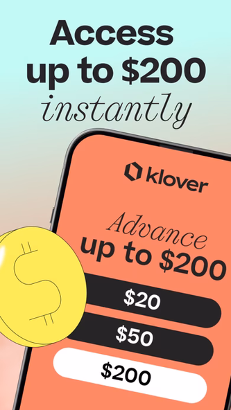 Klover - Instant Cash Advance Screenshot 1 - AppWisp.com Klover - Instant Cash Advance Screenshot 1 - AppWisp.com