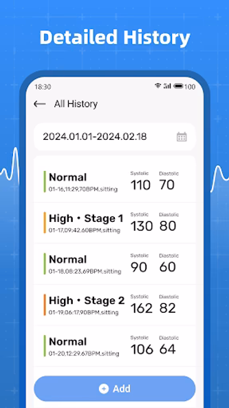 Blood Pressure Tracker Screenshot 2 - AppWisp.com Blood Pressure Tracker Screenshot 2 - AppWisp.com