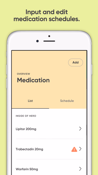 Hero: Medication Manager Screenshot 1 - AppWisp.com Hero: Medication Manager Screenshot 1 - AppWisp.com