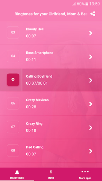Ringtones for your Girlfriend Screenshot 2 - AppWisp.com Ringtones for your Girlfriend Screenshot 2 - AppWisp.com