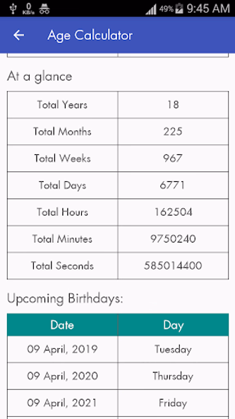 Age Calculator Screenshot 4 - AppWisp.com
