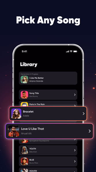 VocalMe Music: AI Cover Songs Screenshot 3 - AppWisp.com VocalMe Music: AI Cover Songs Screenshot 3 - AppWisp.com