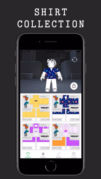 MakerBlox Clothes maker Roblox Screenshot 2 - AppWisp.com MakerBlox Clothes maker Roblox Screenshot 2 - AppWisp.com