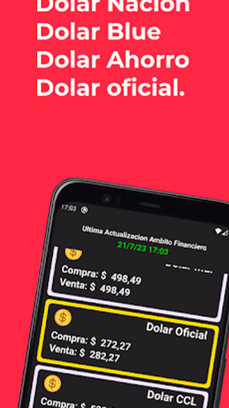 Dolar Blue Hoy - Argentina Screenshot 3 - AppWisp.com Dolar Blue Hoy - Argentina Screenshot 3 - AppWisp.com