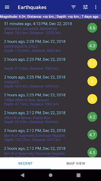 Earthquakes Screenshot 2 - AppWisp.com Earthquakes Screenshot 2 - AppWisp.com