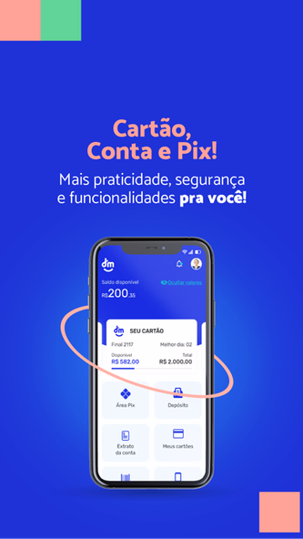 DM App: Conta, Crédito e Pix Screenshot 2 - AppWisp.com DM App: Conta, Crédito e Pix Screenshot 2 - AppWisp.com
