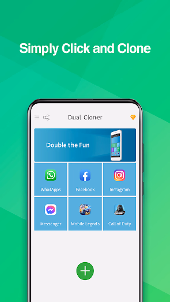 Dual Cloner - App Dual Space Screenshot 1 - AppWisp.com Dual Cloner - App Dual Space Screenshot 1 - AppWisp.com