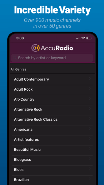 AccuRadio: Curated Music Radio Screenshot 3 - AppWisp.com AccuRadio: Curated Music Radio Screenshot 3 - AppWisp.com