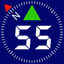Compass 55. Map & GPS kit. - AppWisp.com