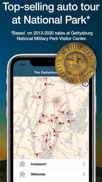 HereStory Gettysburg Auto Tour Screenshot 1 - AppWisp.com HereStory Gettysburg Auto Tour Screenshot 1 - AppWisp.com