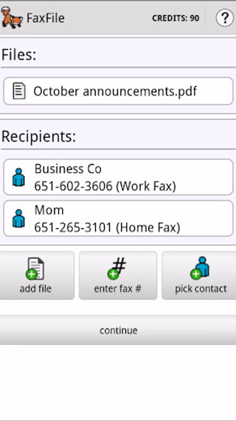 FaxFile - Send Fax from phone Screenshot 2 - AppWisp.com FaxFile - Send Fax from phone Screenshot 2 - AppWisp.com