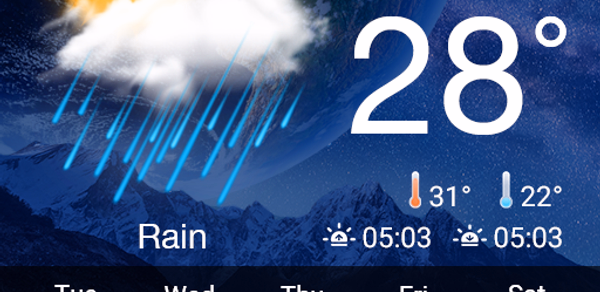 Live Weather Forecast App Header - AppWisp.com Live Weather Forecast App Header - AppWisp.com