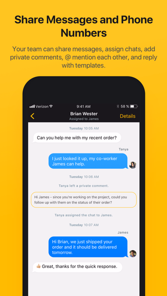 Heymarket Texting for Teams Screenshot 3 - AppWisp.com Heymarket Texting for Teams Screenshot 3 - AppWisp.com