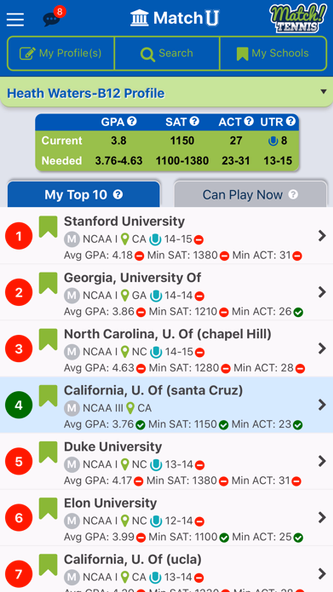 Match! Tennis App Screenshot 4 - AppWisp.com Match! Tennis App Screenshot 4 - AppWisp.com