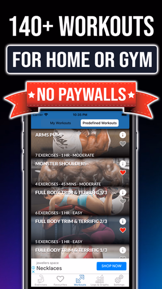 Gym Exercises & Workouts Screenshot 1 - AppWisp.com Gym Exercises & Workouts Screenshot 1 - AppWisp.com