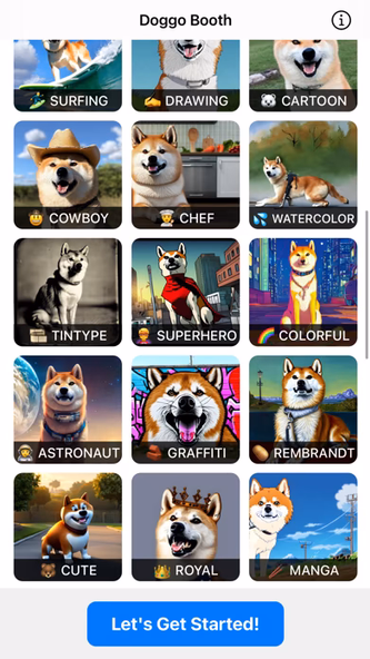 Doggo Booth - AI Dog Avatars Screenshot 2 - AppWisp.com Doggo Booth - AI Dog Avatars Screenshot 2 - AppWisp.com
