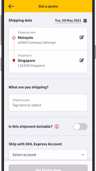 DHL Express Mobile Screenshot 4 - AppWisp.com