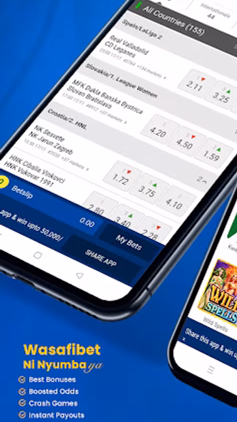 Wasafibet - Sportsbook, Casino Screenshot 2 - AppWisp.com Wasafibet - Sportsbook, Casino Screenshot 2 - AppWisp.com
