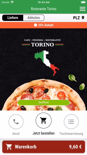 Pizzeria Torino Screenshot 1 - AppWisp.com Pizzeria Torino Screenshot 1 - AppWisp.com