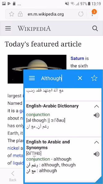 Arabic Dictionary & Translator Screenshot 1 - AppWisp.com Arabic Dictionary & Translator Screenshot 1 - AppWisp.com