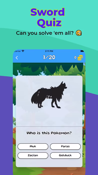 Solve Em All - Pokemon Quiz Screenshot 1 - AppWisp.com Solve Em All - Pokemon Quiz Screenshot 1 - AppWisp.com