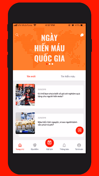 Hiến máu Screenshot 1 - AppWisp.com Hiến máu Screenshot 1 - AppWisp.com