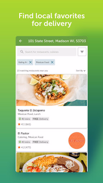 EatStreet: Local Food Delivery Screenshot 2 - AppWisp.com EatStreet: Local Food Delivery Screenshot 2 - AppWisp.com