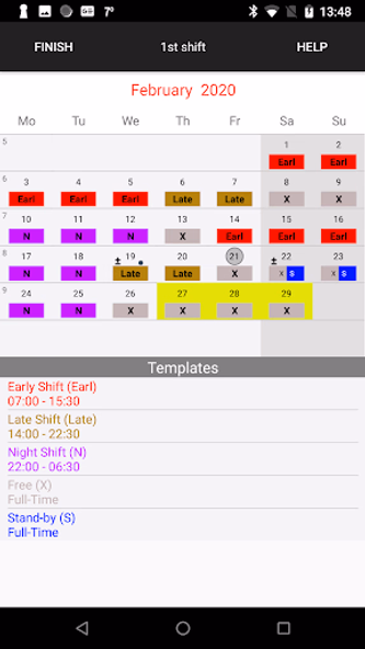 Roster-Calendar Screenshot 4 - AppWisp.com