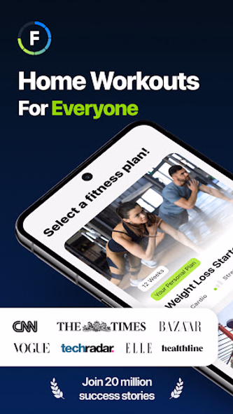 Fitify: Fitness, Home Workout Screenshot 1 - AppWisp.com