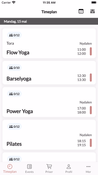 Glød Yoga Screenshot 1 - AppWisp.com Glød Yoga Screenshot 1 - AppWisp.com