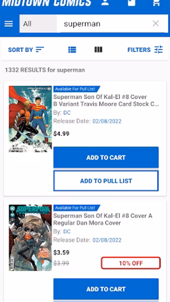 Midtown Comics Screenshot 2 - AppWisp.com Midtown Comics Screenshot 2 - AppWisp.com