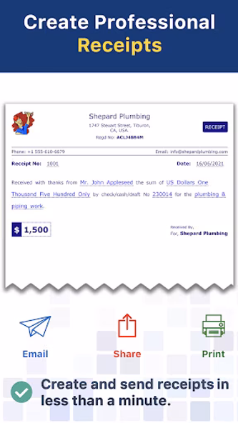 Receipt Maker - Sign & Send Screenshot 1 - AppWisp.com Receipt Maker - Sign & Send Screenshot 1 - AppWisp.com