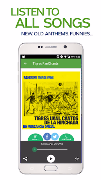 FanChants: Tigres Fans Songs & Screenshot 2 - AppWisp.com FanChants: Tigres Fans Songs & Screenshot 2 - AppWisp.com