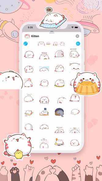 Cute Chubby Kitten Stickers Screenshot 4 - AppWisp.com