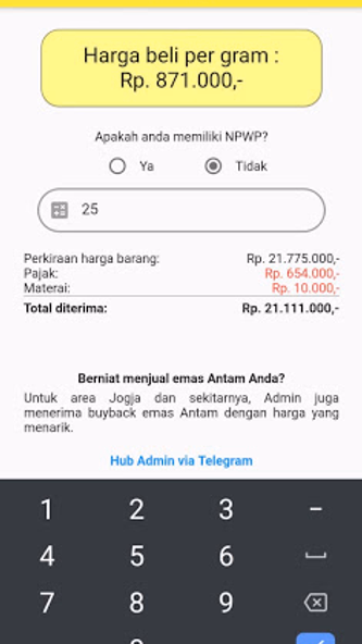 Update Harga Emas Antam Screenshot 4 - AppWisp.com Update Harga Emas Antam Screenshot 4 - AppWisp.com