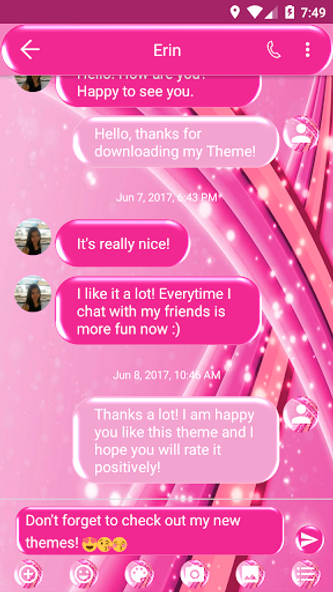 SMS Messages Sparkling Pink Screenshot 2 - AppWisp.com SMS Messages Sparkling Pink Screenshot 2 - AppWisp.com