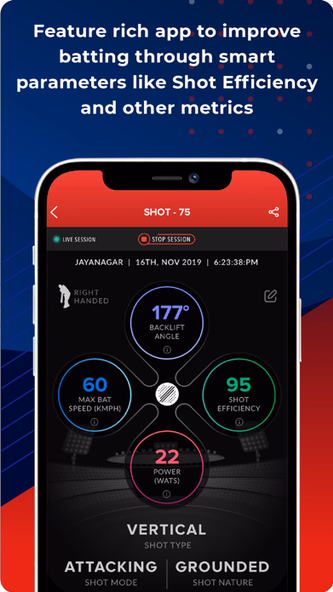 SmartCricket - BatSense Screenshot 1 - AppWisp.com SmartCricket - BatSense Screenshot 1 - AppWisp.com