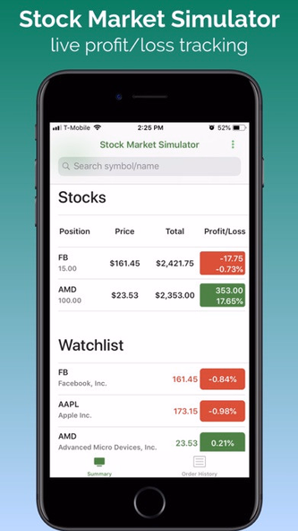 Stock Market Simulator Screenshot 1 - AppWisp.com Stock Market Simulator Screenshot 1 - AppWisp.com