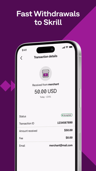 Skrill - Pay & Transfer Money Screenshot 2 - AppWisp.com Skrill - Pay & Transfer Money Screenshot 2 - AppWisp.com