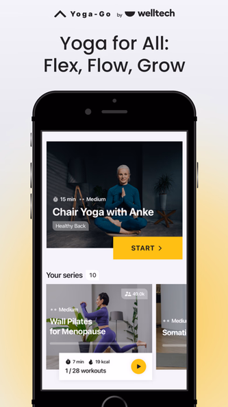 Yoga-Go: Chair Yoga & Pilates Screenshot 1 - AppWisp.com Yoga-Go: Chair Yoga & Pilates Screenshot 1 - AppWisp.com
