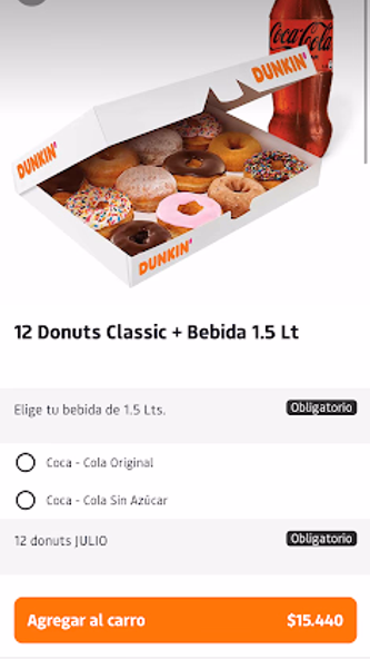 Dunkin' App Chile Screenshot 2 - AppWisp.com Dunkin' App Chile Screenshot 2 - AppWisp.com