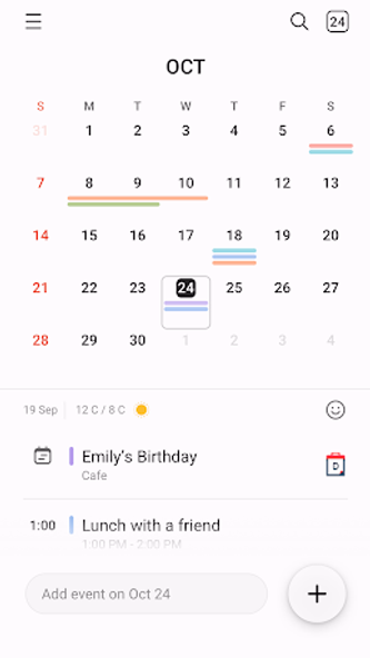 Samsung Calendar Screenshot 3 - AppWisp.com Samsung Calendar Screenshot 3 - AppWisp.com