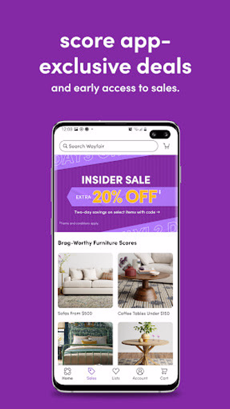 Wayfair - Shop All Things Home Screenshot 1 - AppWisp.com Wayfair - Shop All Things Home Screenshot 1 - AppWisp.com