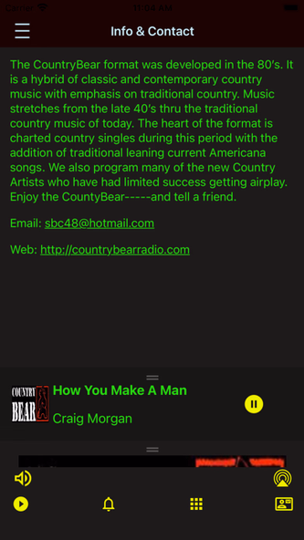 Country Bear Radio Screenshot 4 - AppWisp.com Country Bear Radio Screenshot 4 - AppWisp.com