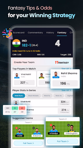 Cricket LineX: Fast Live score Screenshot 2 - AppWisp.com Cricket LineX: Fast Live score Screenshot 2 - AppWisp.com
