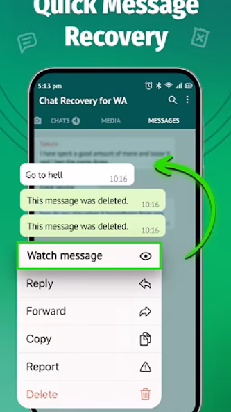 Deleted WA Message Recovery Screenshot 3 - AppWisp.com Deleted WA Message Recovery Screenshot 3 - AppWisp.com