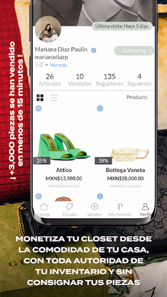 Portèlo-Marketplace Moda Lujo Screenshot 3 - AppWisp.com Portèlo-Marketplace Moda Lujo Screenshot 3 - AppWisp.com