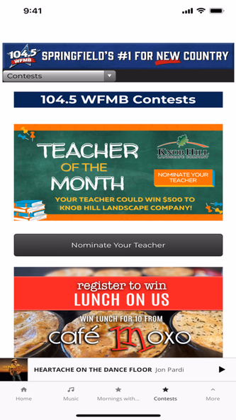 #1 for New Country 104.5 WFMB Screenshot 1 - AppWisp.com
